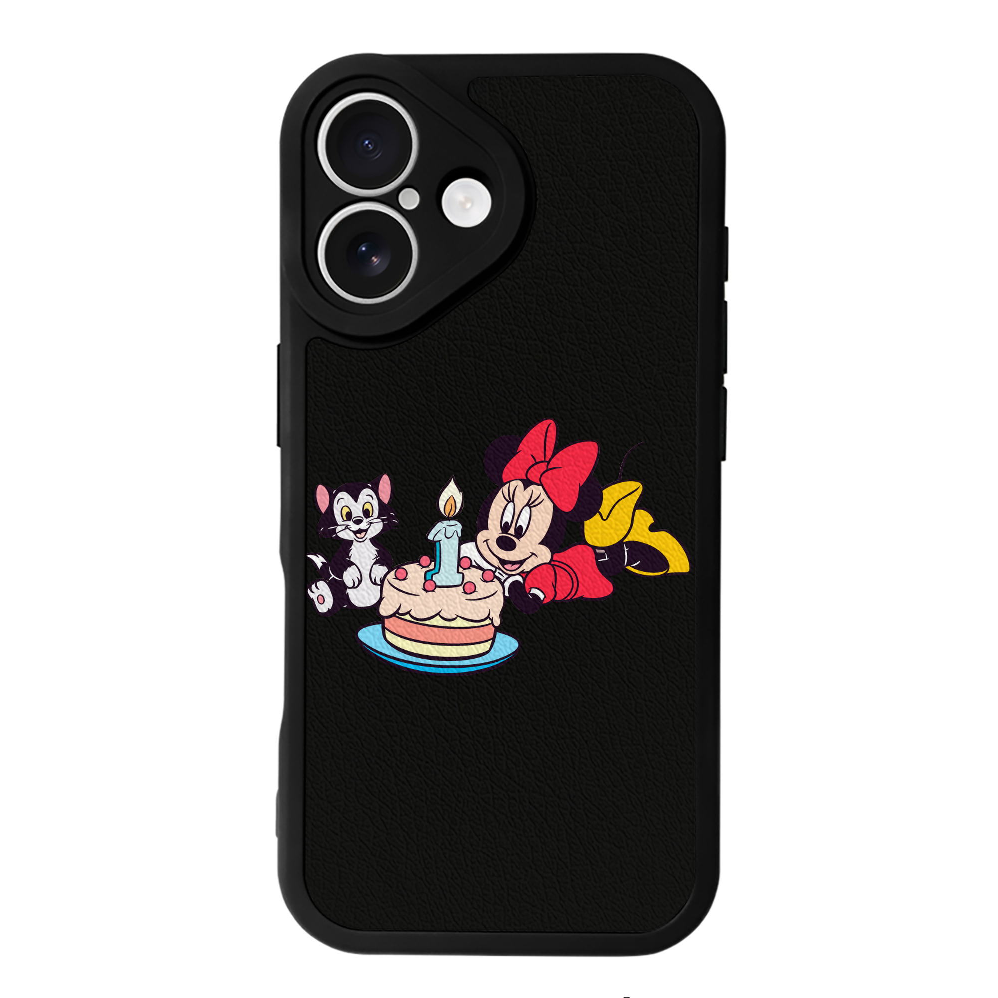 （画像用） ミッキーマウス Mickey Mouse 【iPhone 16シリーズ対応】シリコンスマホケース（レザー調） 材質：シリコン